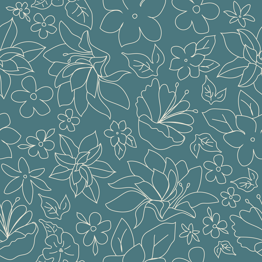 FLORAL GARDEN TEAL