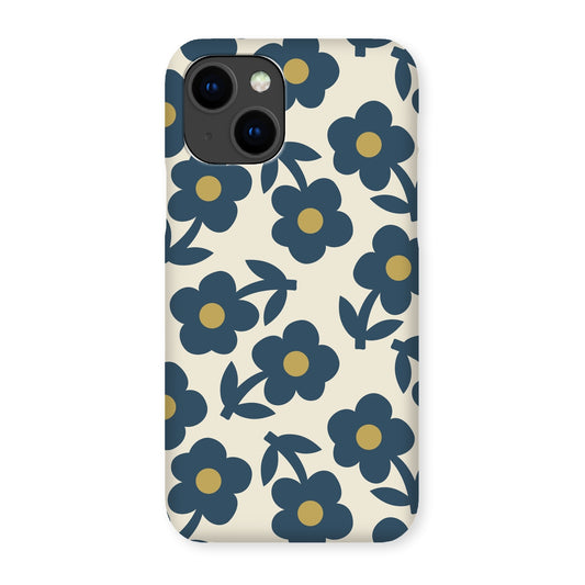 NAVY PAPER DAISY Snap Phone Case