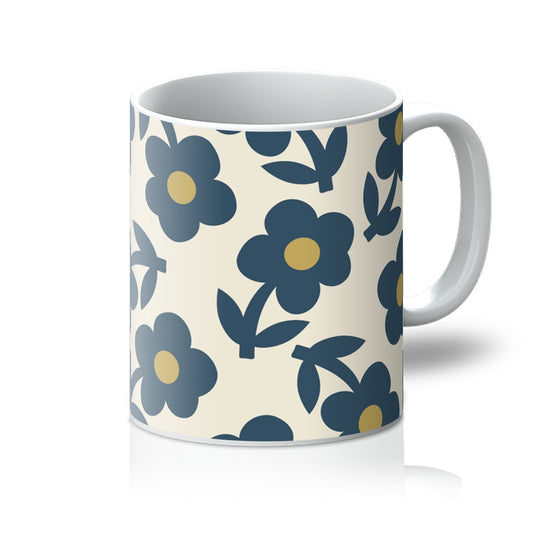 NAVY PAPER DAISY Mug