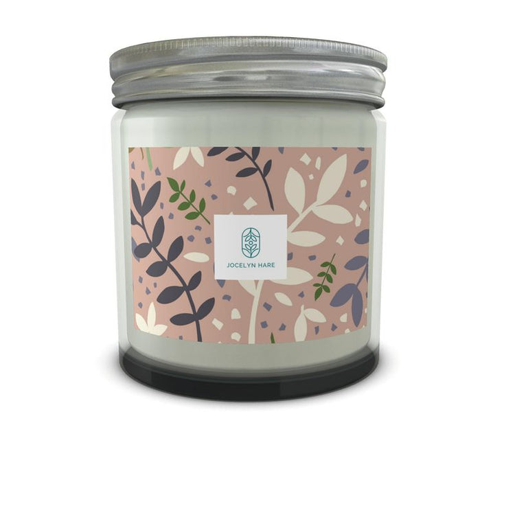 Trailing Leaves Candle in Pink