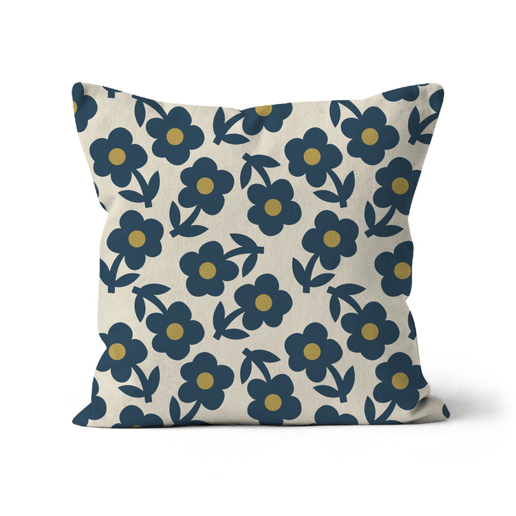 NAVY PAPER DAISY Cushion