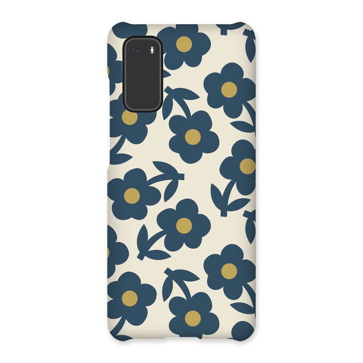 NAVY PAPER DAISY Snap Phone Case