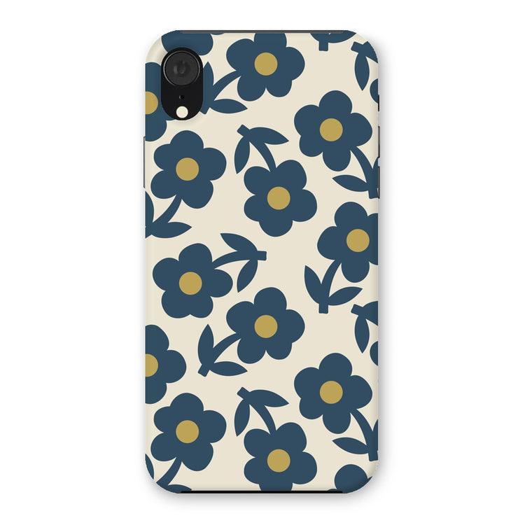 NAVY PAPER DAISY Snap Phone Case