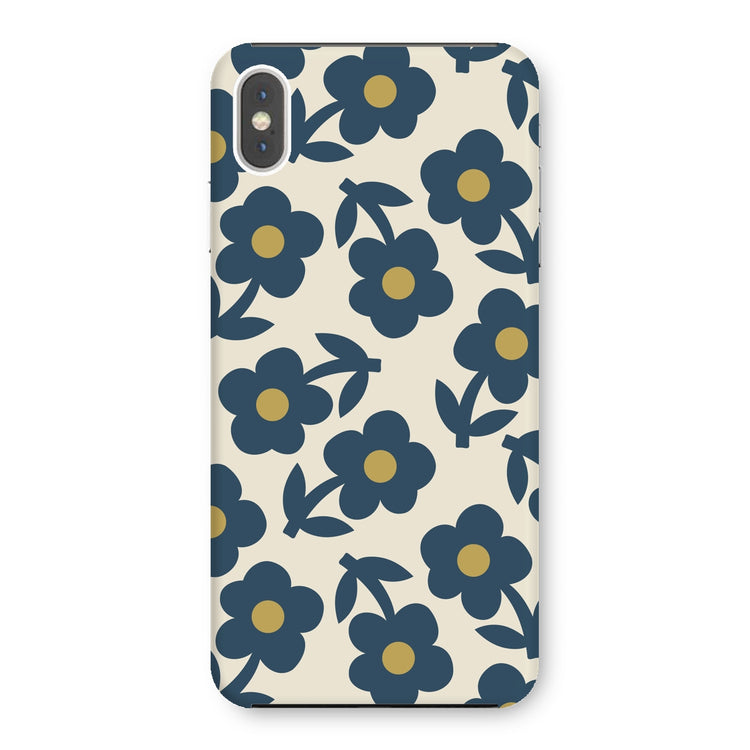 NAVY PAPER DAISY Snap Phone Case