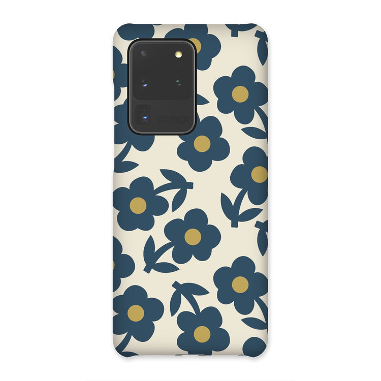 NAVY PAPER DAISY Snap Phone Case