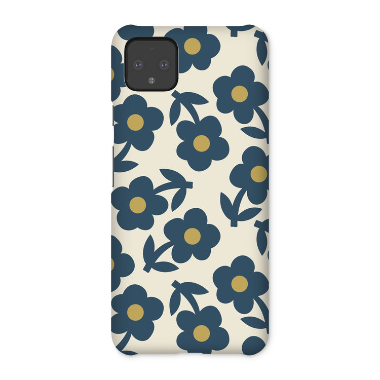 NAVY PAPER DAISY Snap Phone Case