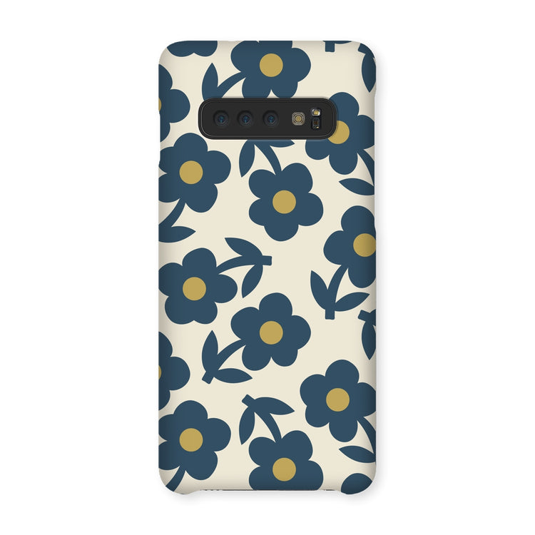 NAVY PAPER DAISY Snap Phone Case