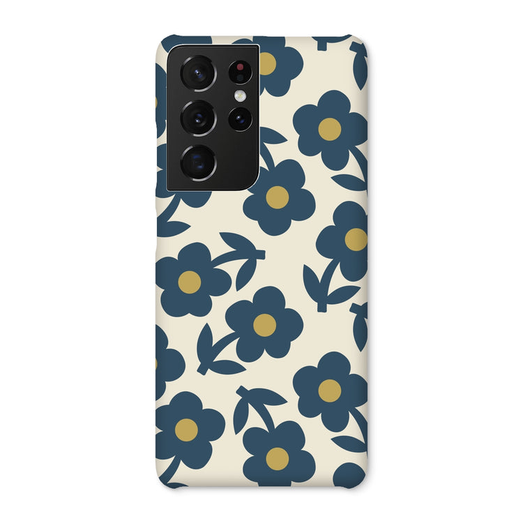 NAVY PAPER DAISY Snap Phone Case