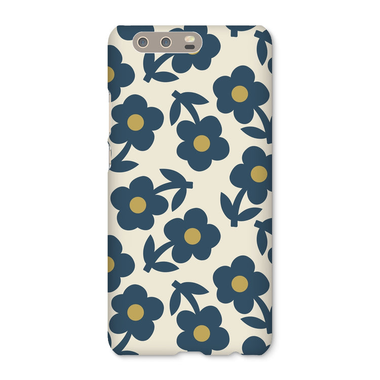 NAVY PAPER DAISY Snap Phone Case